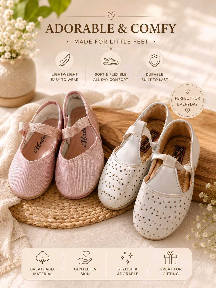 Adorable &amp; Comfy Baby Girls Shoes combo