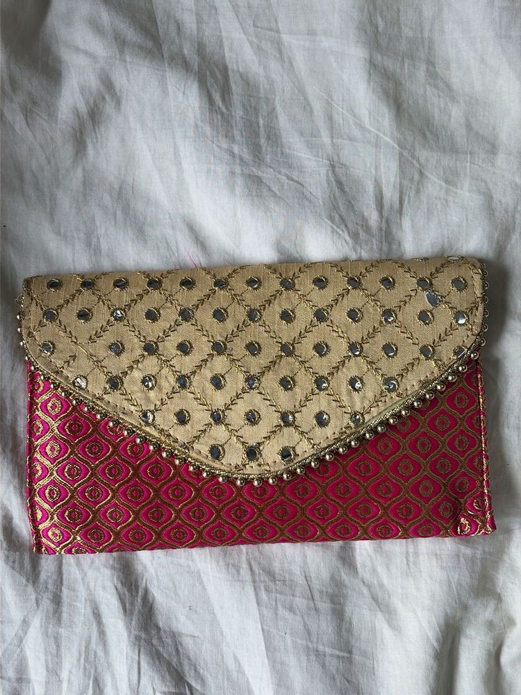 Embroidered Clutch Purse
