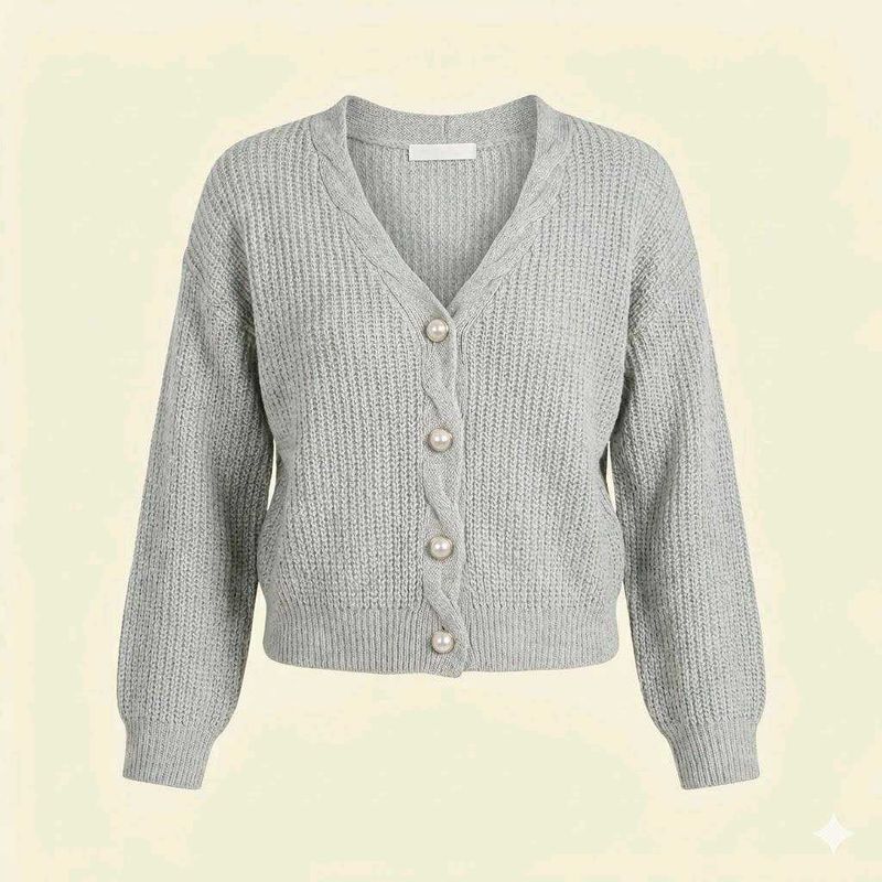 Korea Imported Pintresty Cute Knit Cardigan