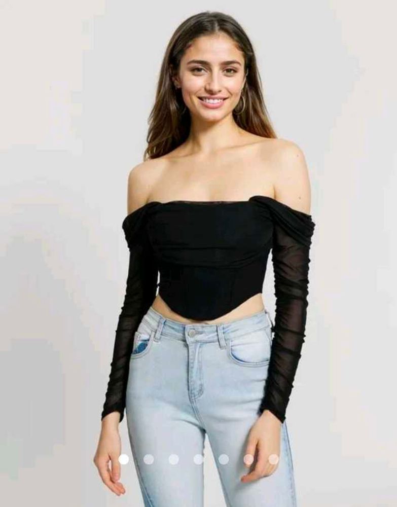 Savana Off-Shoulder Mesh Top
