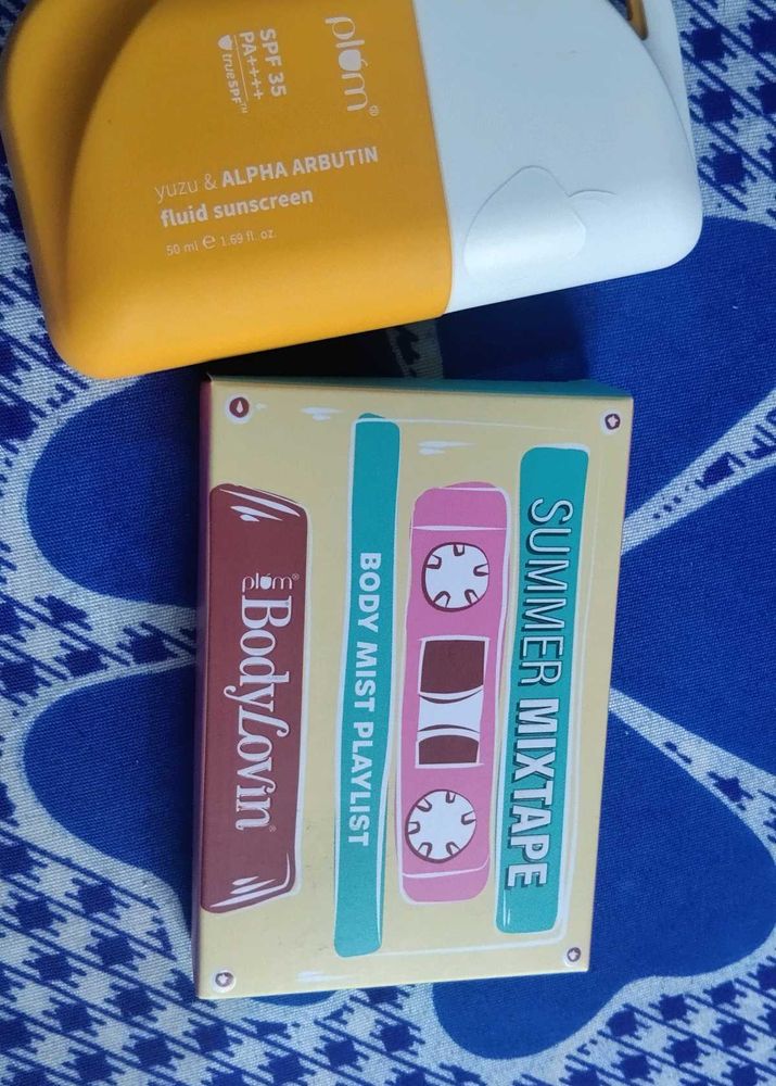 Plum BodyMist Summer Mixtape and sunscreen