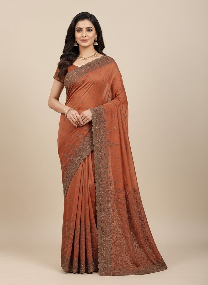 Elegant Embroidered new saree