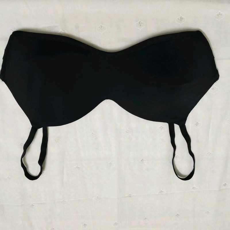 Black Strapless Bra