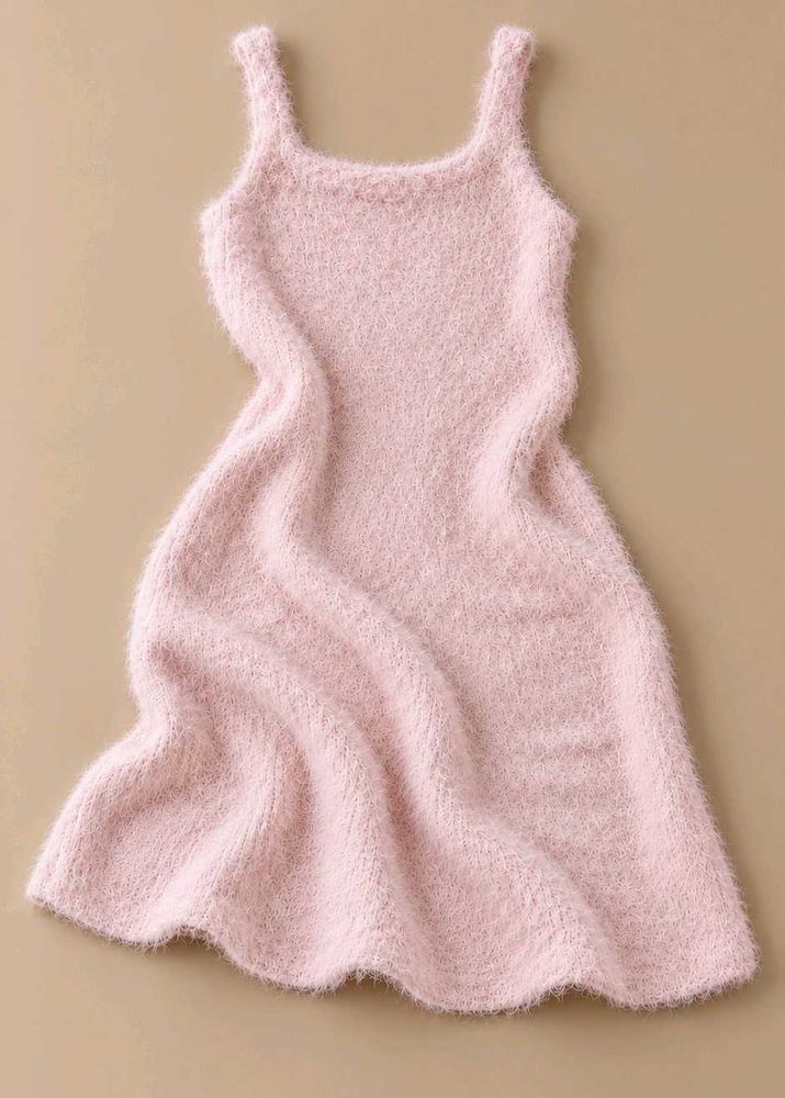 PASTEL PINK FUZZY TEXTURED SPAGHETTI STRAP MINI