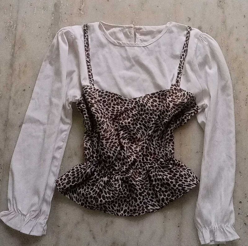 y2k leopard print top 🪶