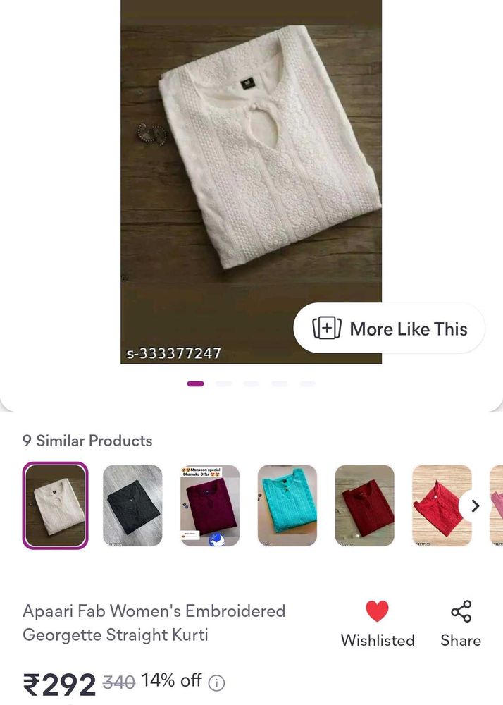 Elegant White Chikankari Kurta
