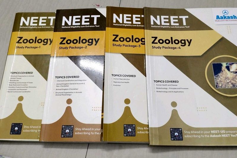 AAKASH NEET Zoology Study Packages 1-4