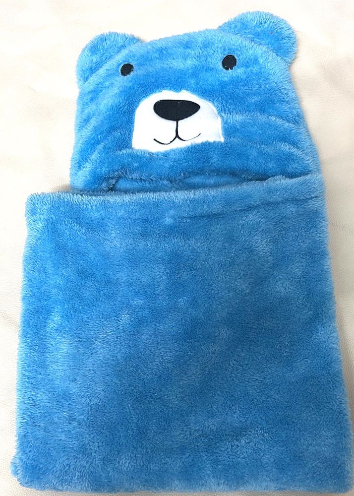 Cozy Blue Bear Blanket