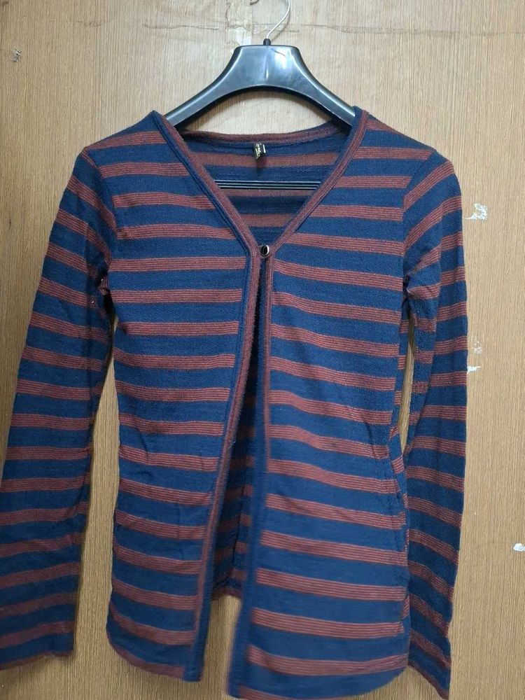 Shrug/ Striped Cardigan/ Overtop