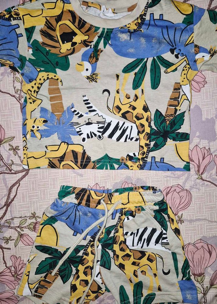 Adorable Animal Print Kids Set