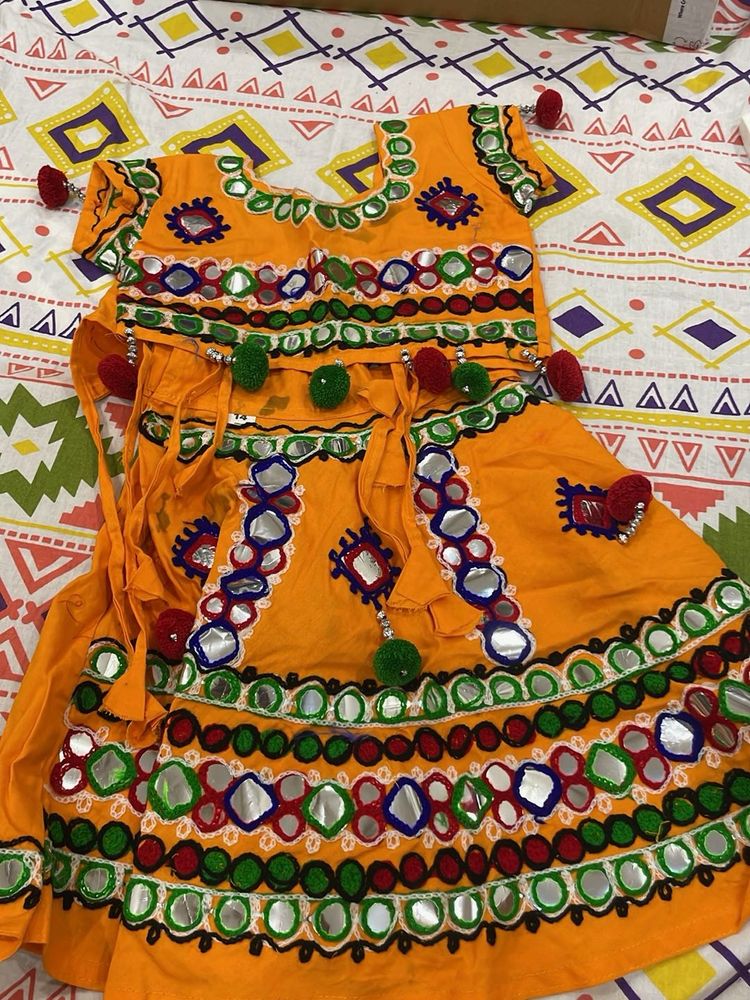Gujarati Backless Lehenga For 1 yr