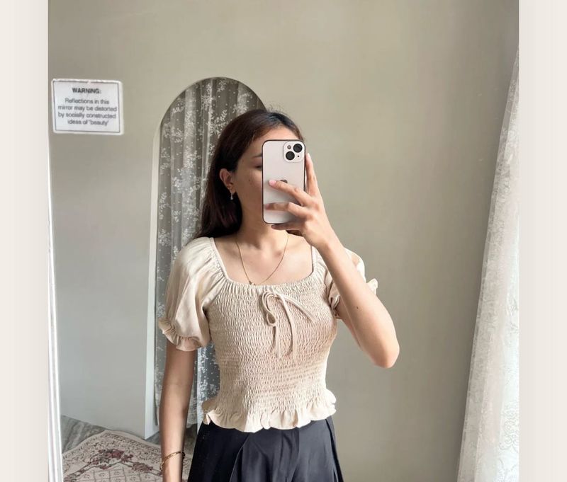 shirred top