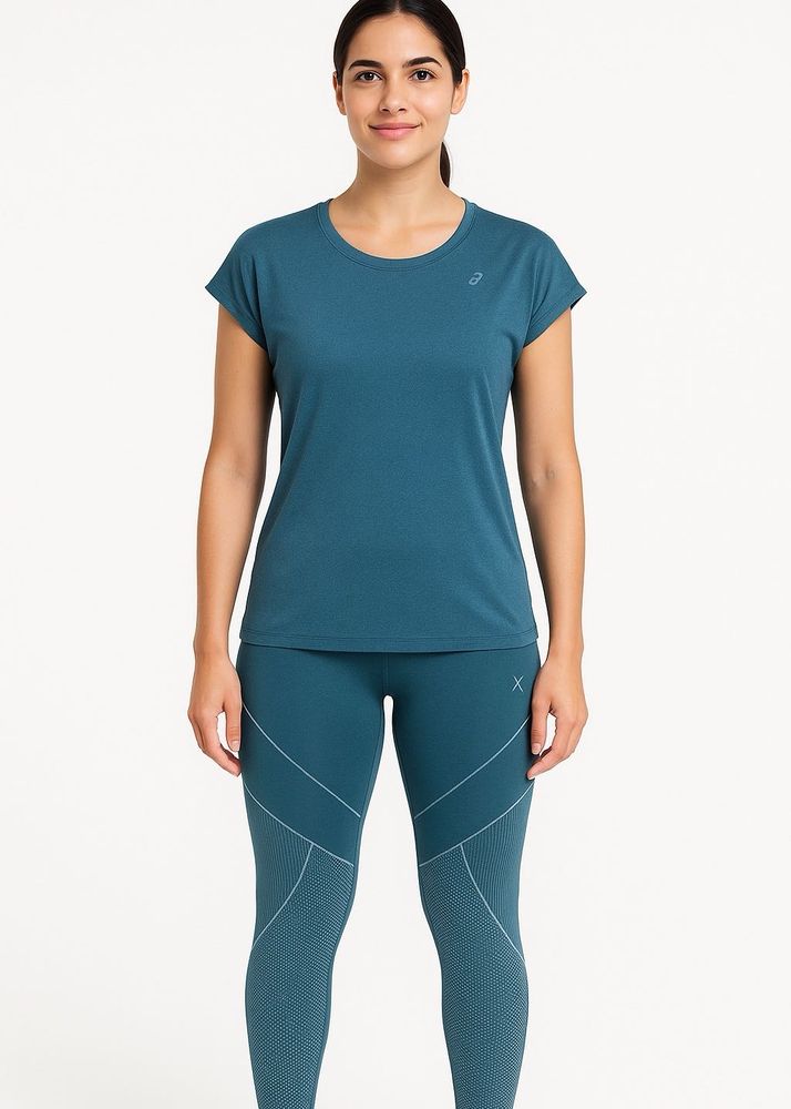 Blue Athletic Tee &amp; Leggings Set