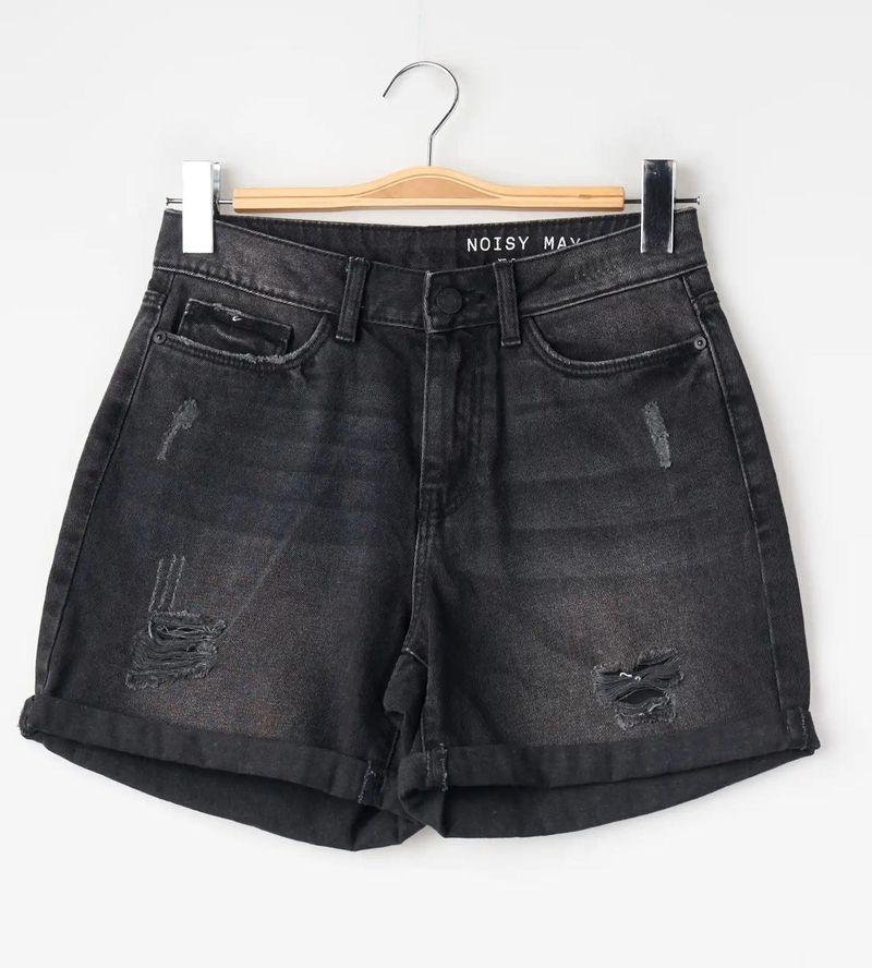 Womens Distressed Denim Shorts