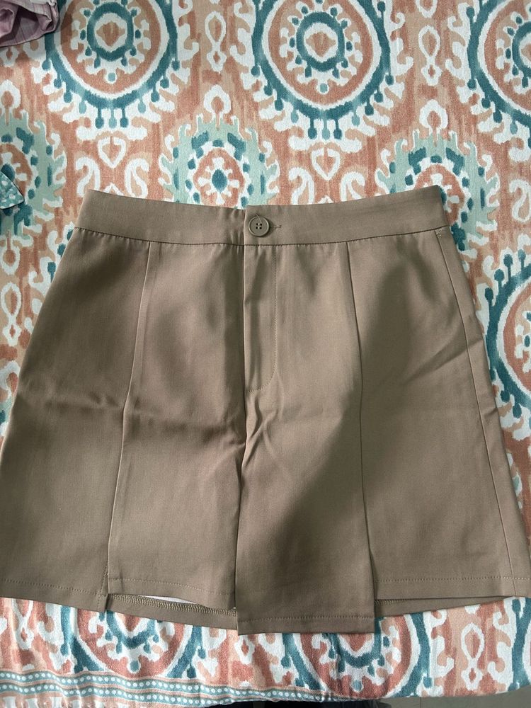 Stylish Brown A-Line Skirt