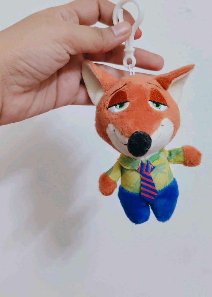 Cute Fox Plush Keychain Toy
