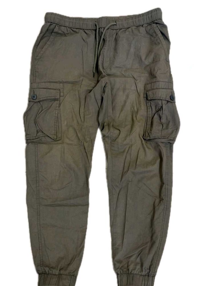 Olive Green Cargo Joggers