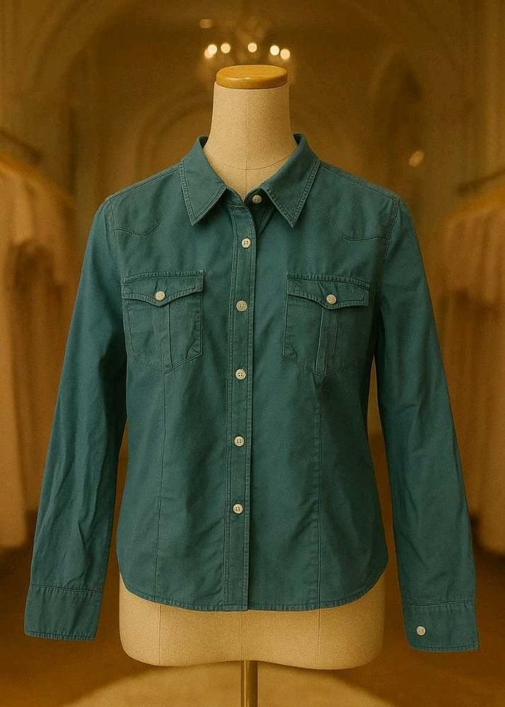 Teal Button-Up Shirt
