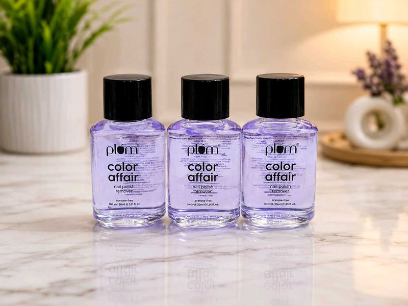 Plum Color Affair Nail Polish Remover - 3 Pack