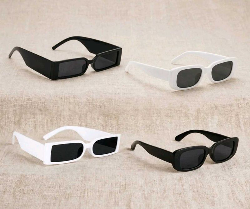 y2k Stylish Rectangular Sunglasses (Set of 4)