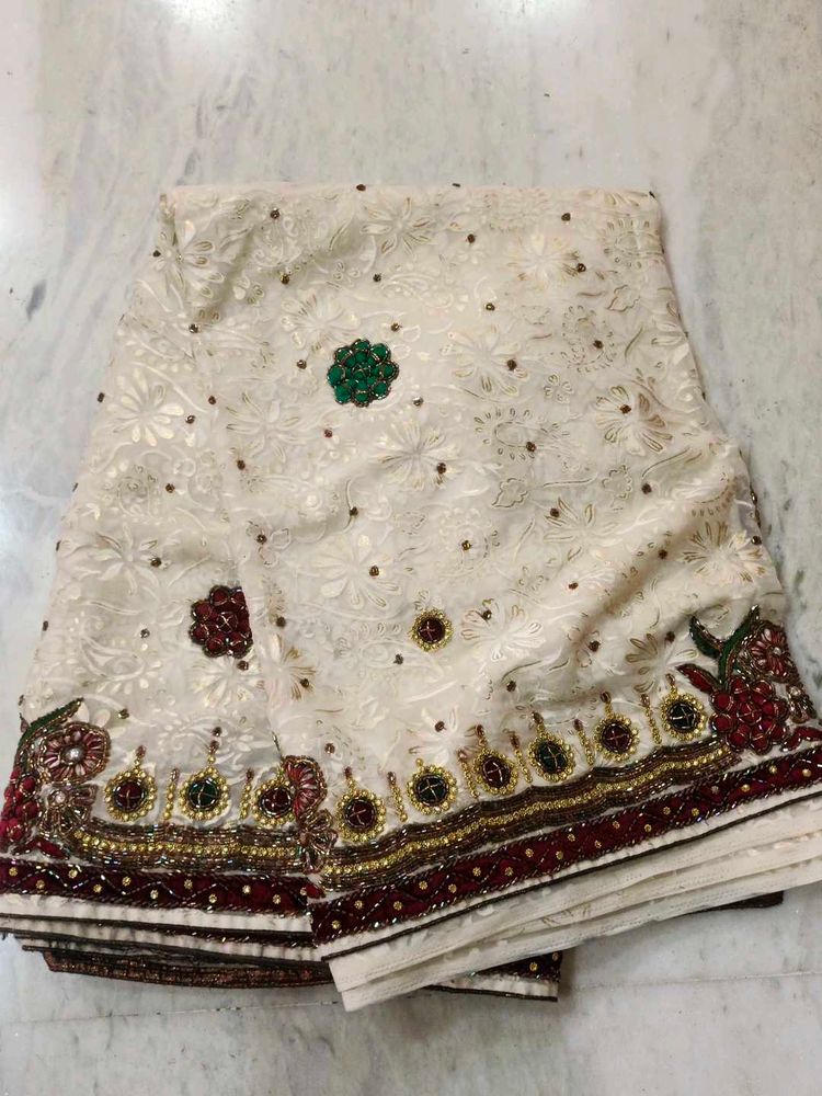 Elegant Embroidered Saree