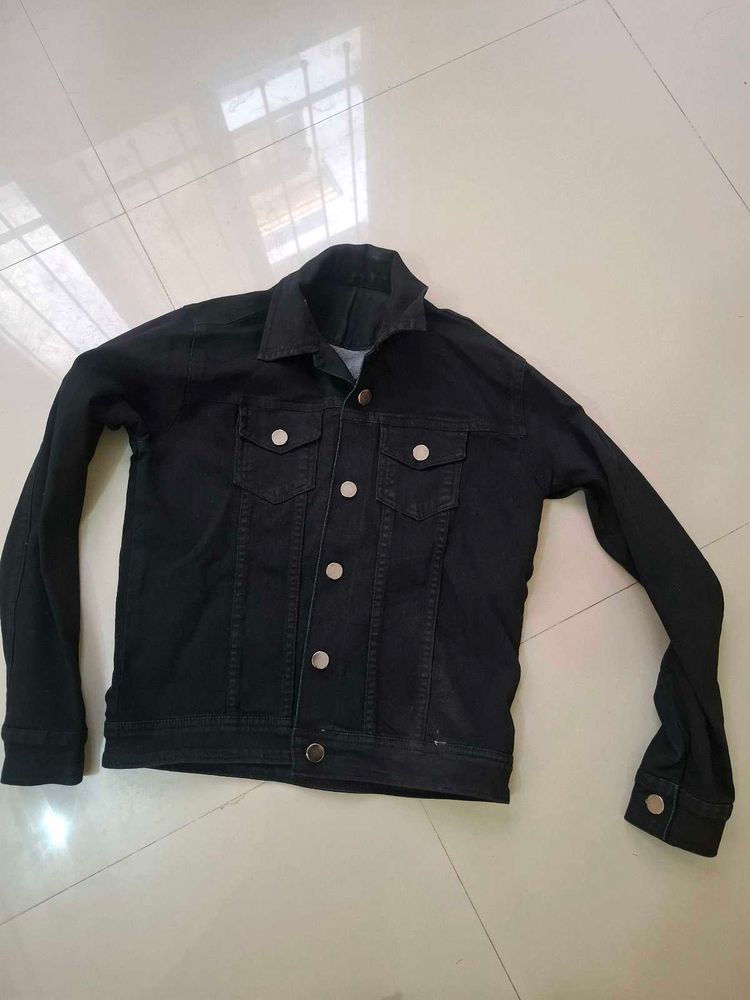 Classic Black Denim Jacket