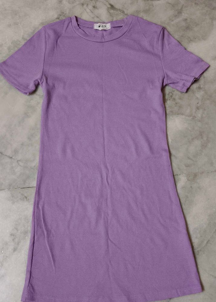 Purple T-Shirt Dress