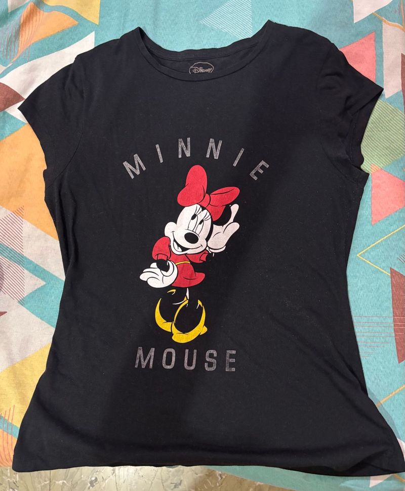 Disney Minnie Mouse Black T-Shirt