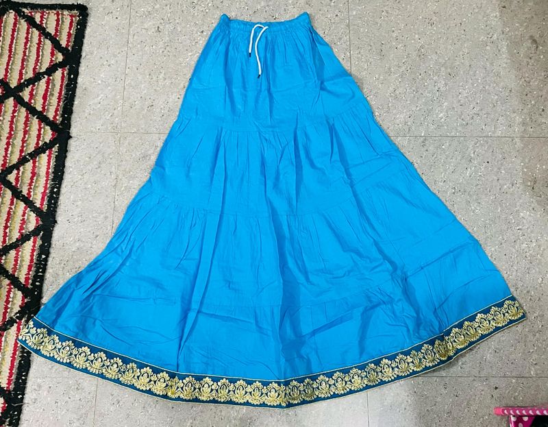 Brand New Full Length Skirt In Blue