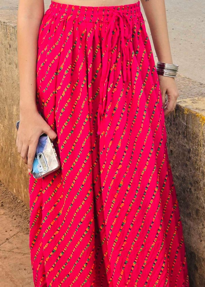 Vibrant Pink Ethnic Skirt