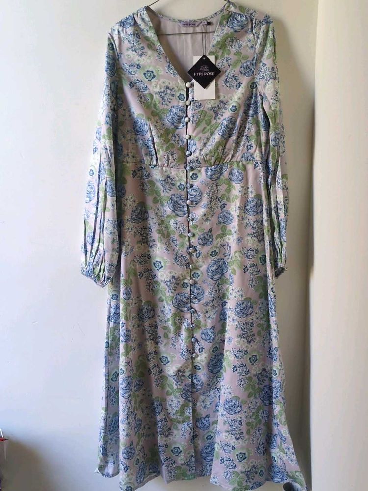 Floral Button-Down Maxi Dress