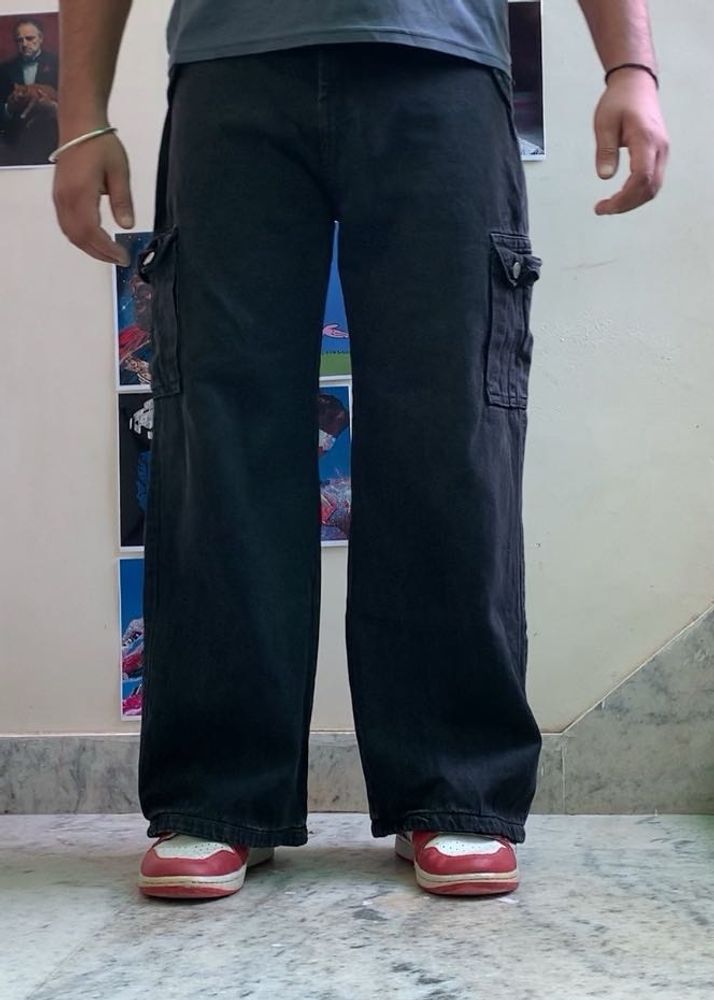 Stylish Baggy Black Cargo Pants