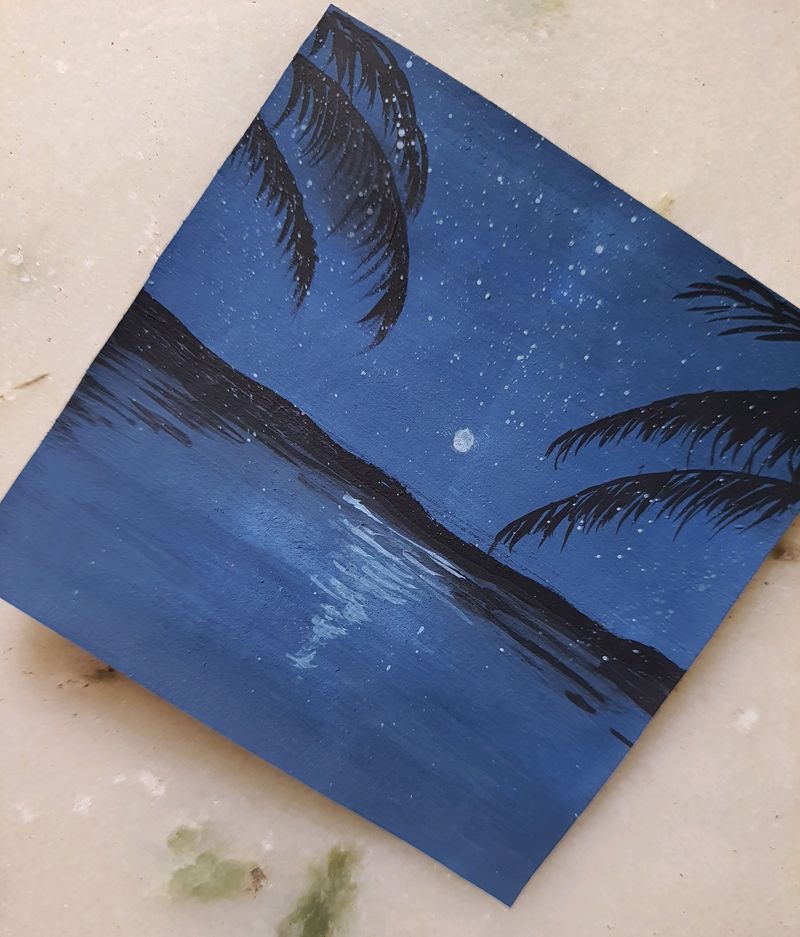 moon night painting
