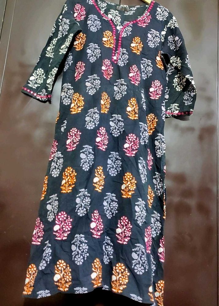 Multi Floral Print Kurti For Girl Or Woman 38 Bust