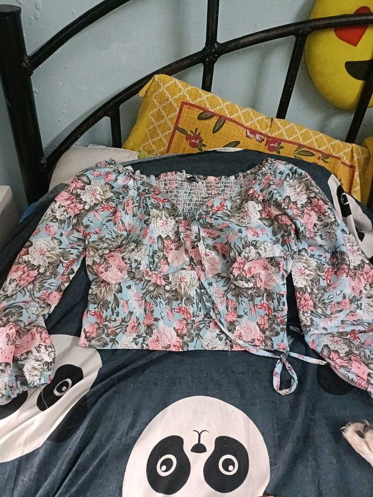 Floral Print Long Sleeve Blouse