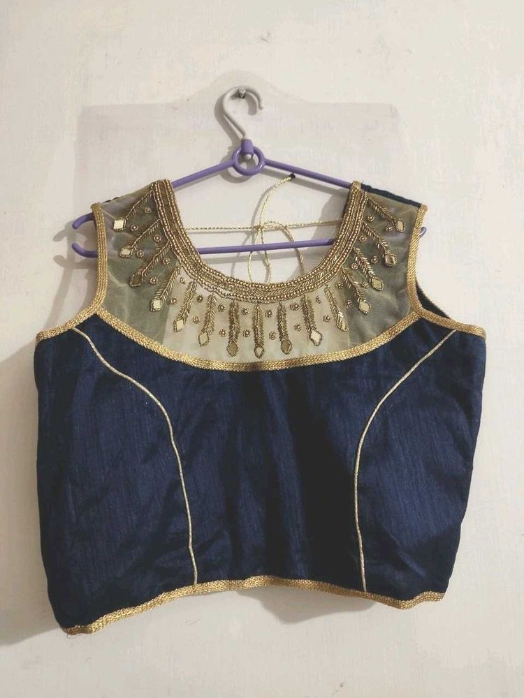 set of 3 Embellished Blue Ethnic Blouse