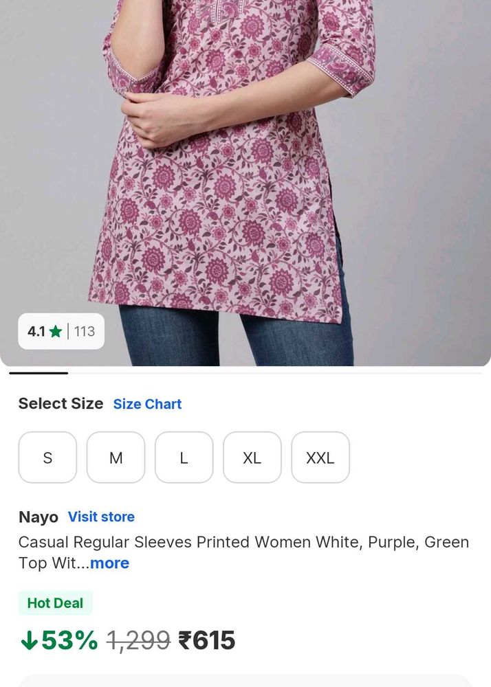 Beautiful Pink Kurti Women