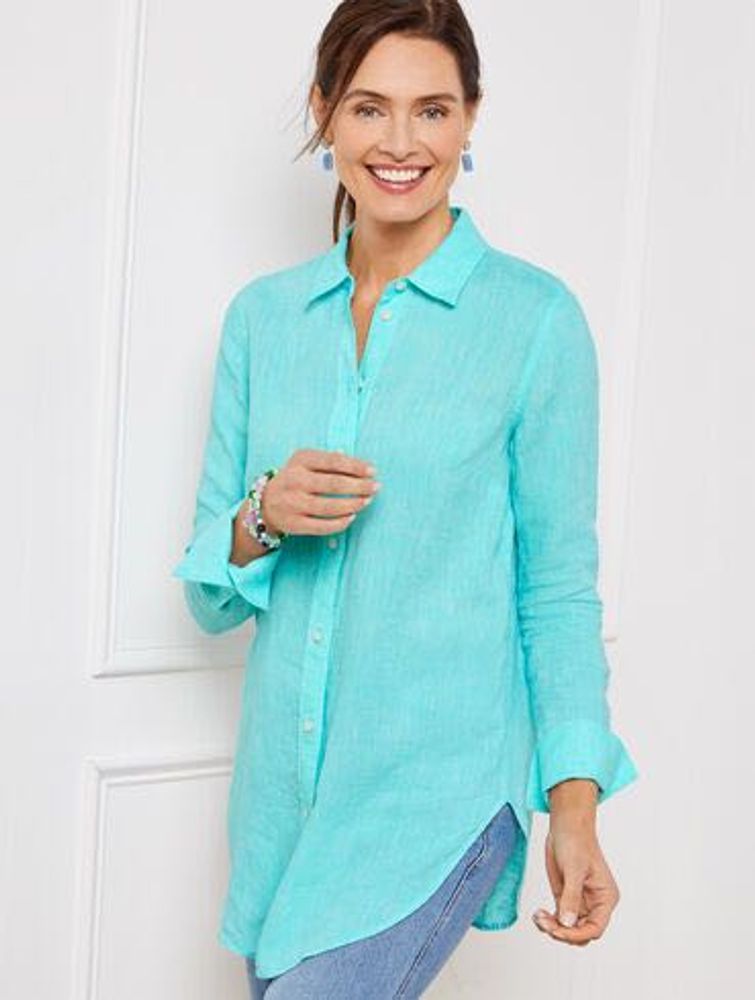 Long Shirt Sea green Top