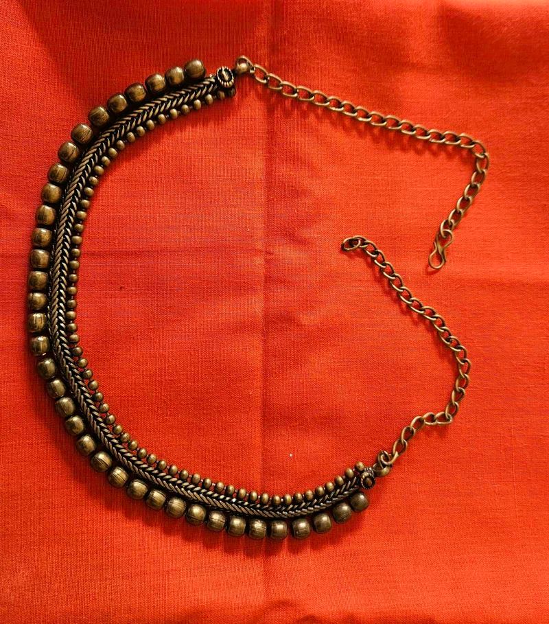 Vintage Bronze Collar Necklace