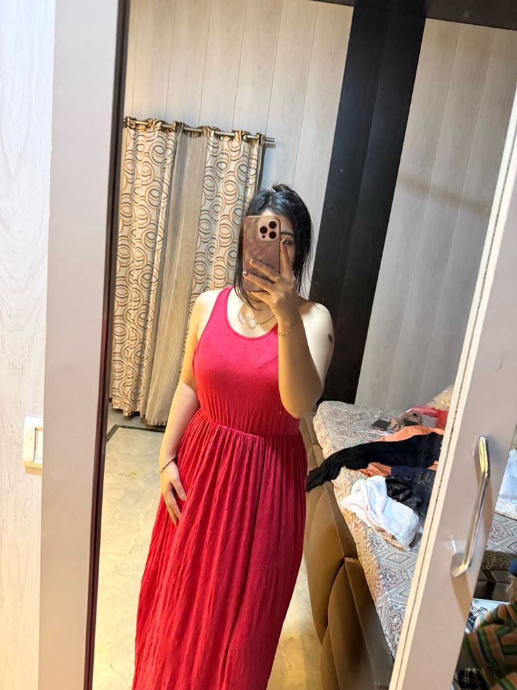 Vibrant Red Maxi Dress❤️🎀