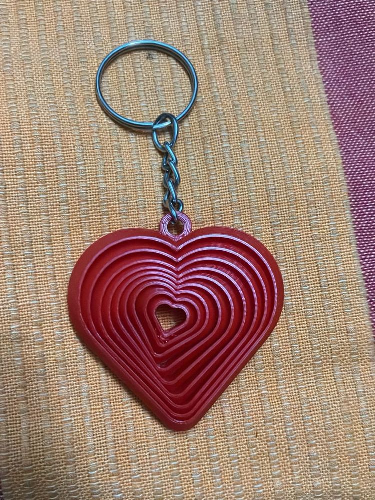 Red Fidget Heart Keychain