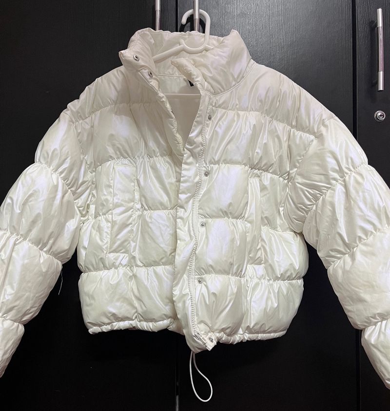 Pearly White Puffy Jacket