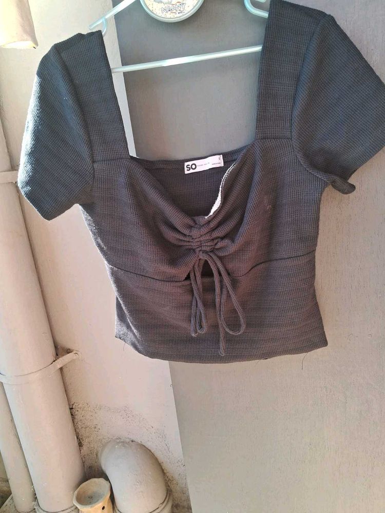 Cute Black Crop Top