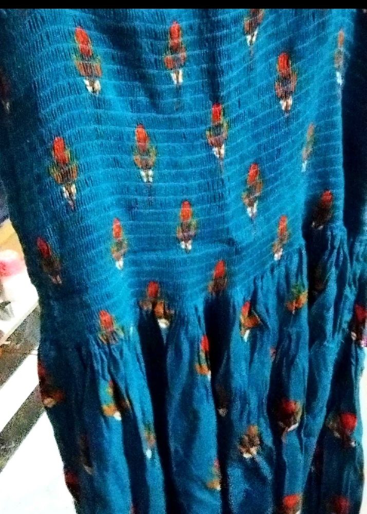 Blue Ethnic dress with kurta 😍😍