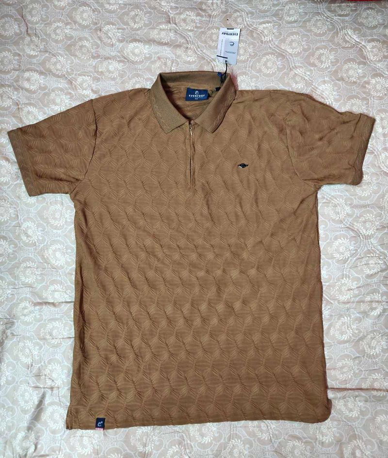 Men's Textured Polo Tshirt