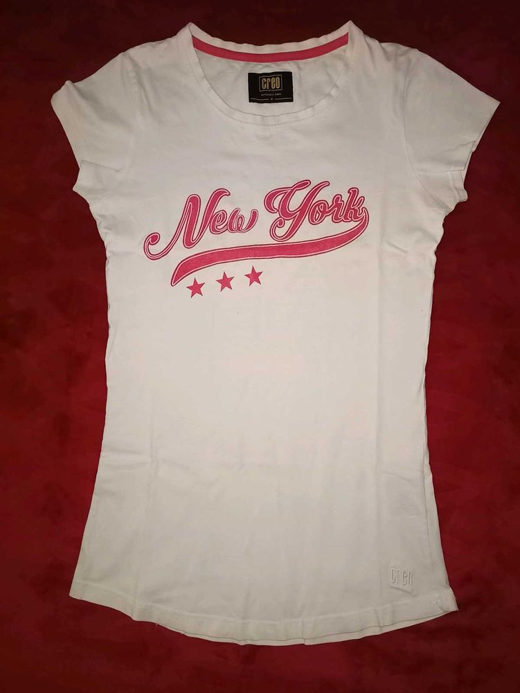 White "New York" Graphic Tee