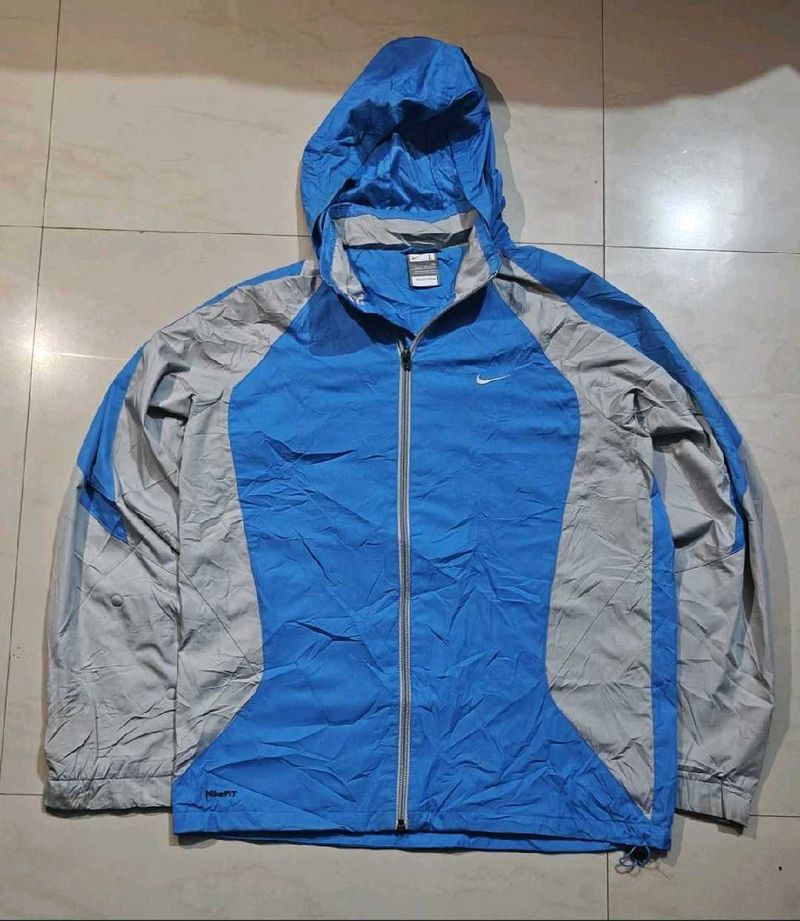 Nike Blue Grey Hooded Jacket