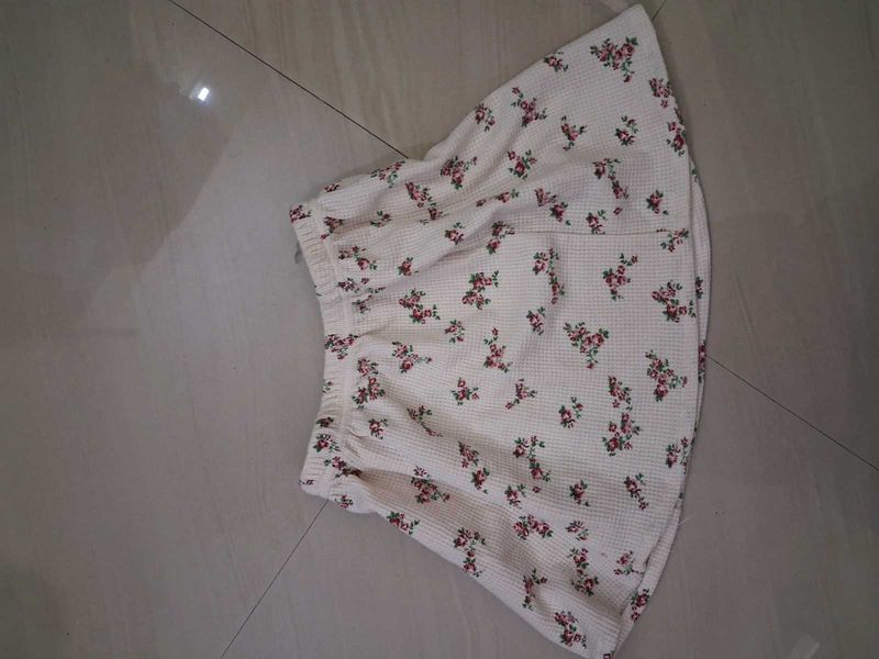 pyjama short floral skirt