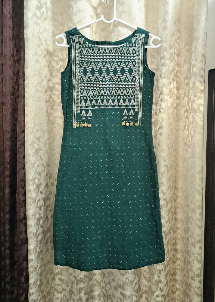 Green Ethnic Kurta