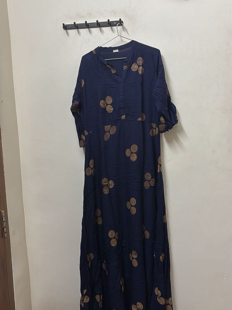 Elegant Navy Blue Maxi Dress